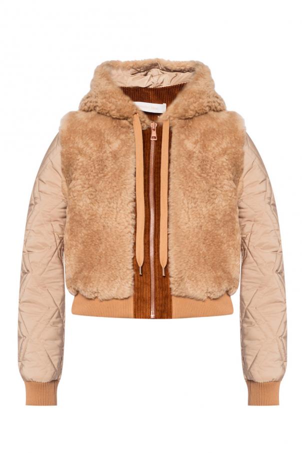 Brown Hooded fur jacket See By Chloé - Vitkac Canada